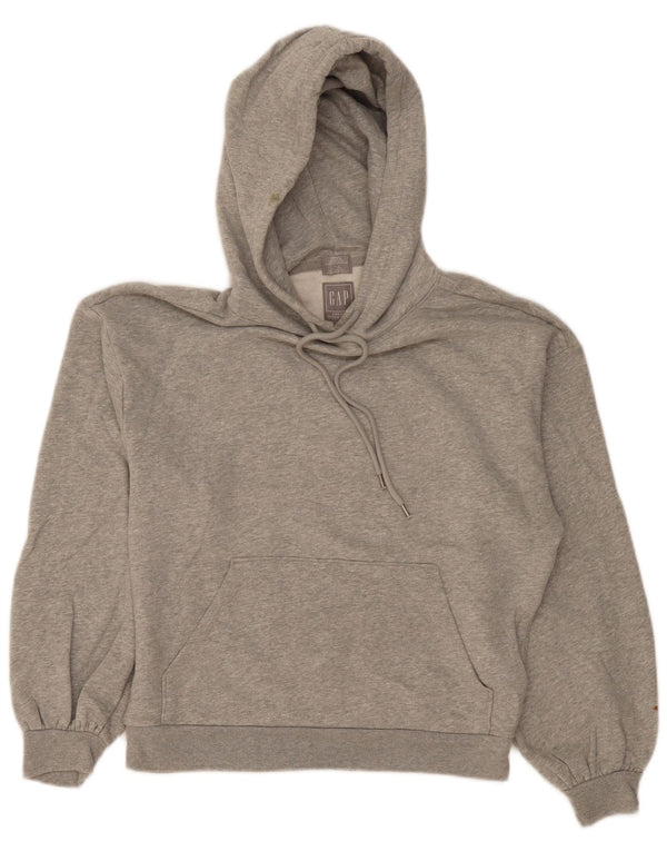 Gap Womens Oversized Hoodie Jumper UK 10 Small Grey Flecked Cotton