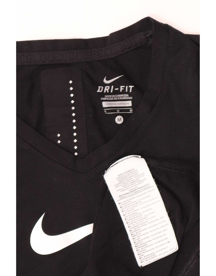 Nike Ženski Dri Fit Graphic Vest Top UK 12 Srednji crni poliester