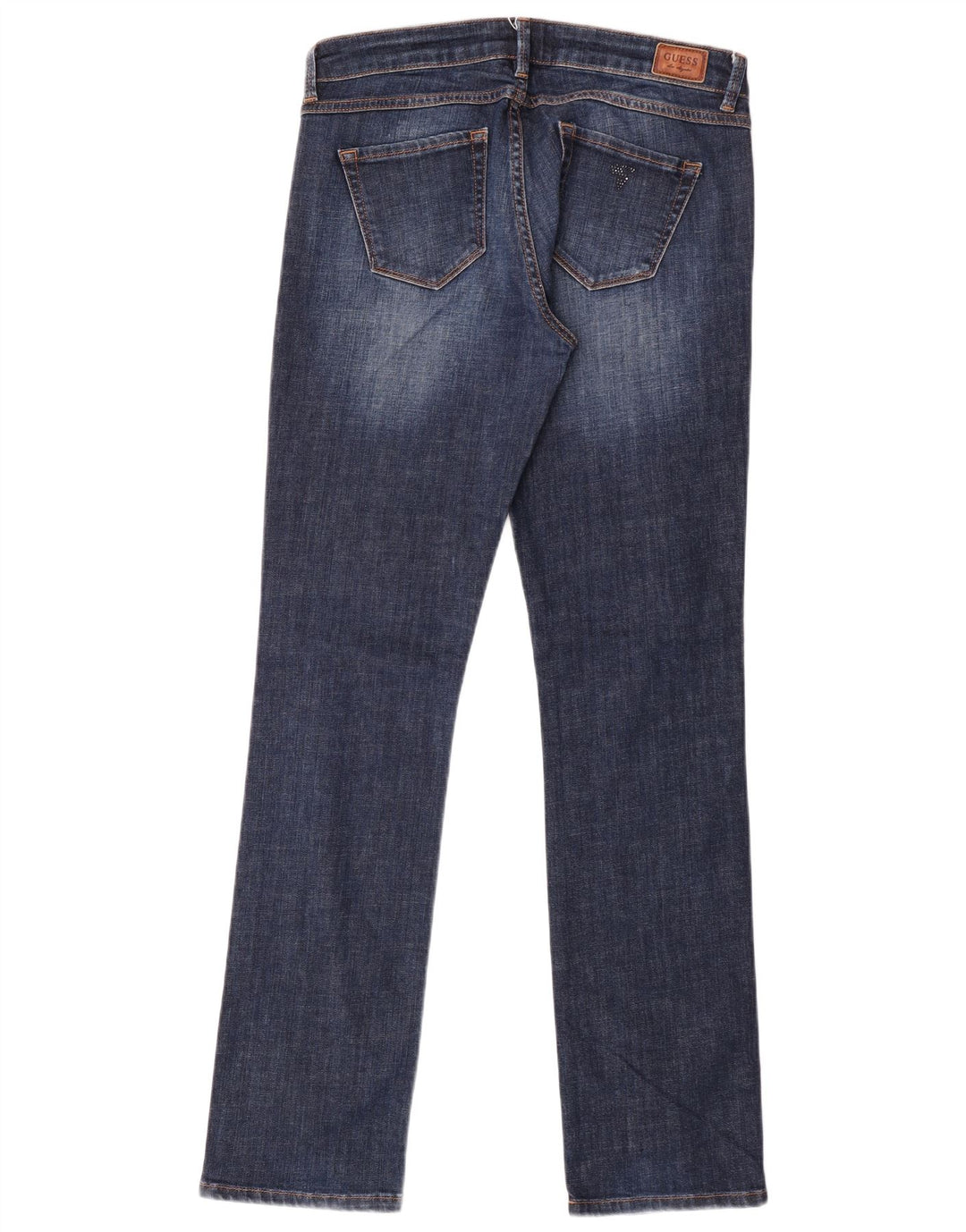Guess Ženske Starlet Straight Traperice W30 L32 Plavi pamuk