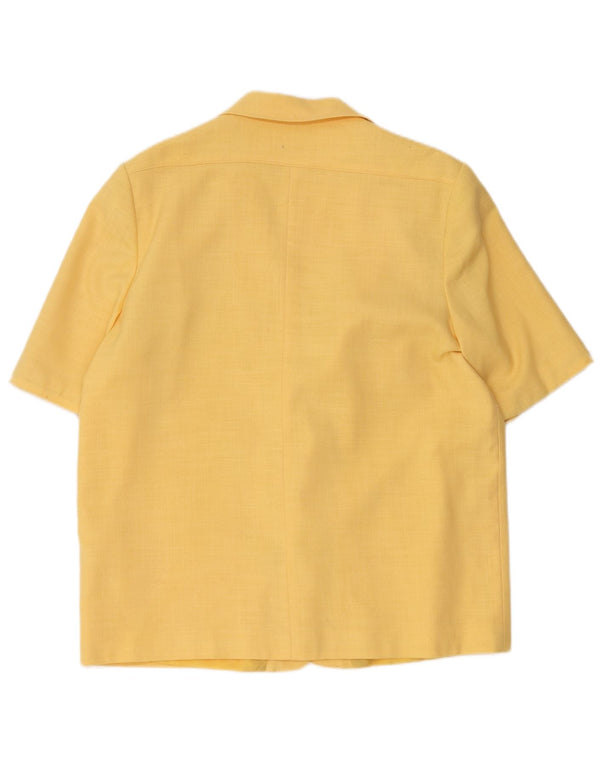 House of Fraser Ženska jakna s 2 gumba kratkih rukava UK 18 XL žuta