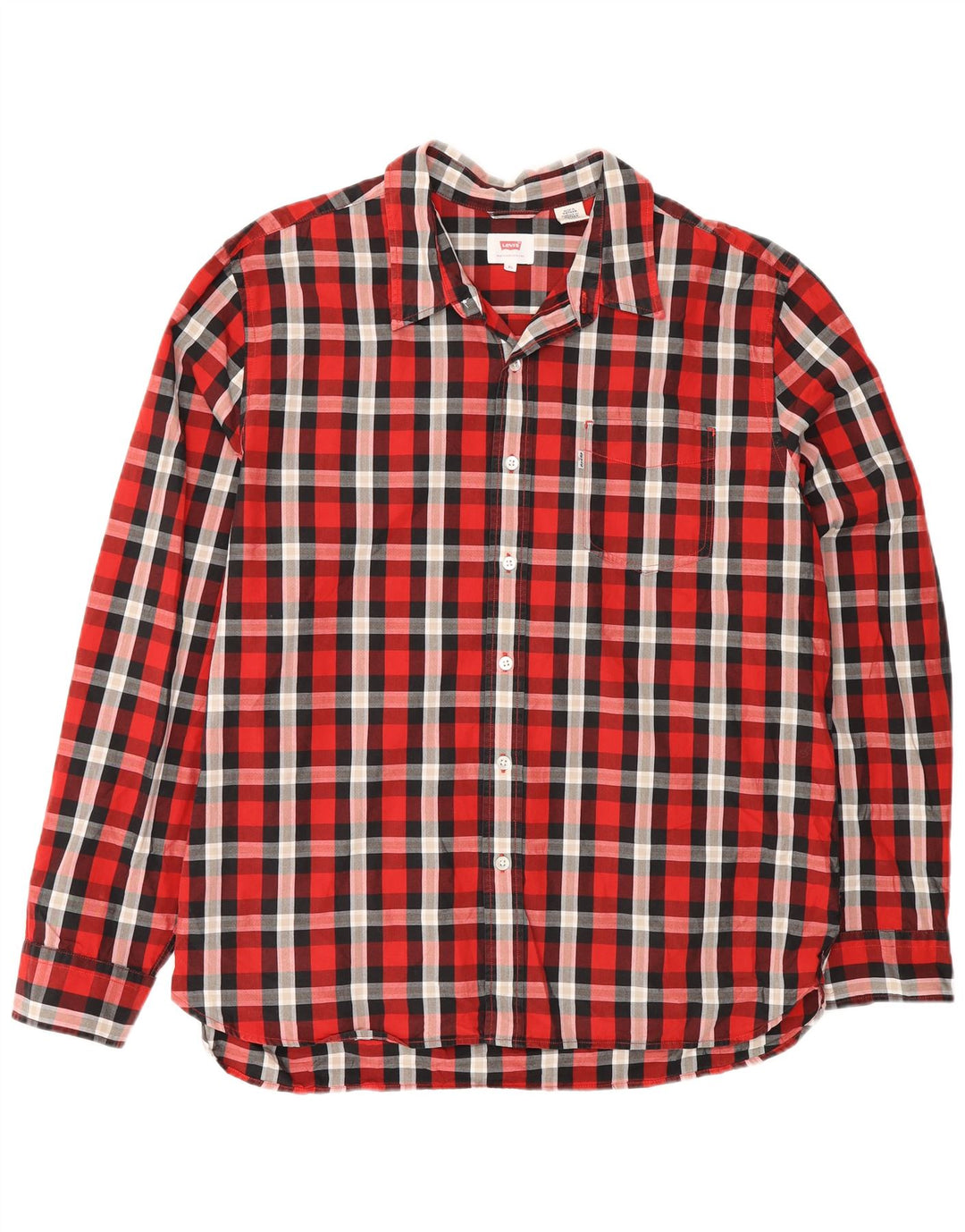 Levi's muška košulja XL crveni karirani pamuk