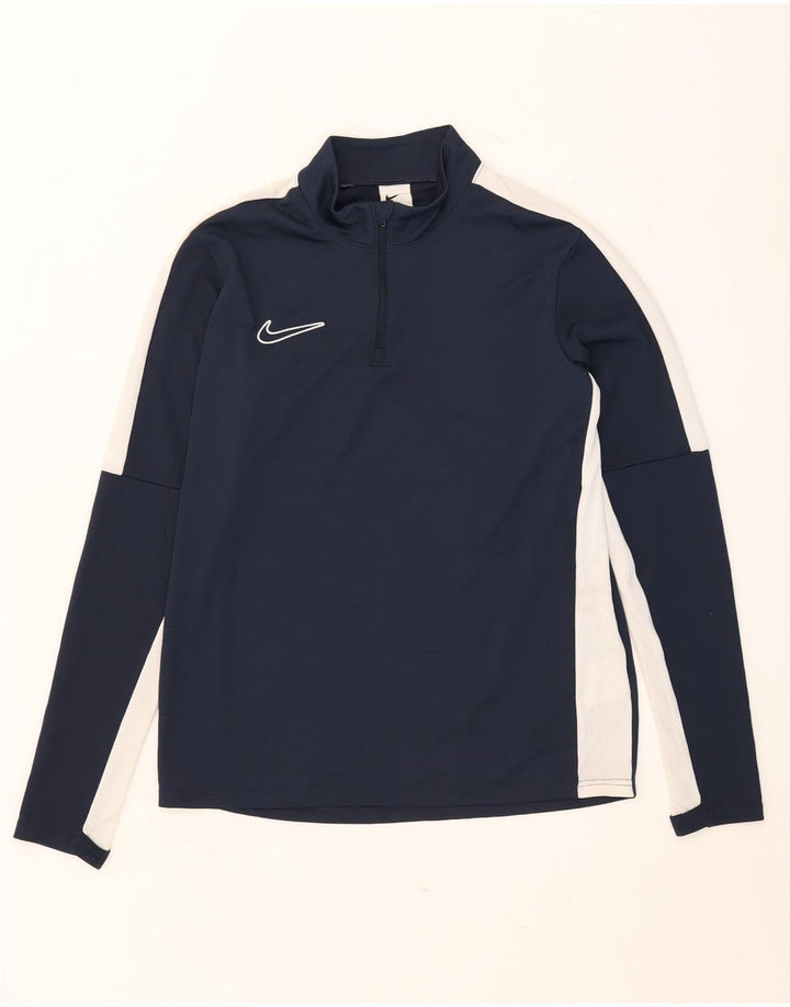 Nike Dri Fit Pulover Top Trenirka srednje tamnoplave boje