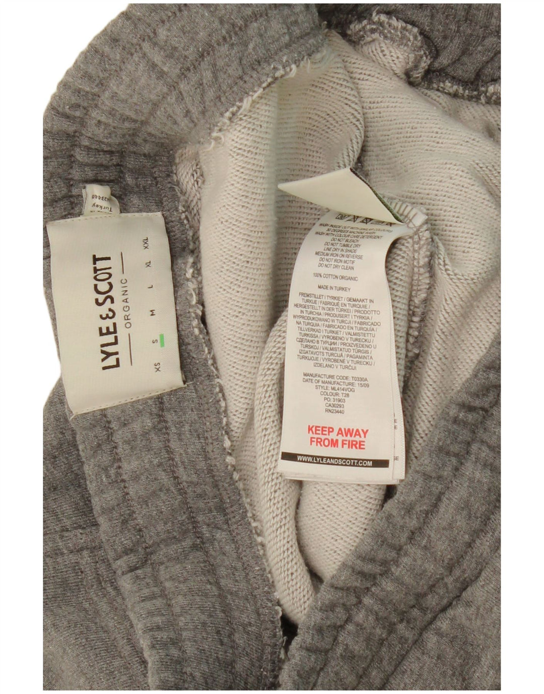 LYLE & SCOTT Muške sportske kratke hlače male sive pamučne boje