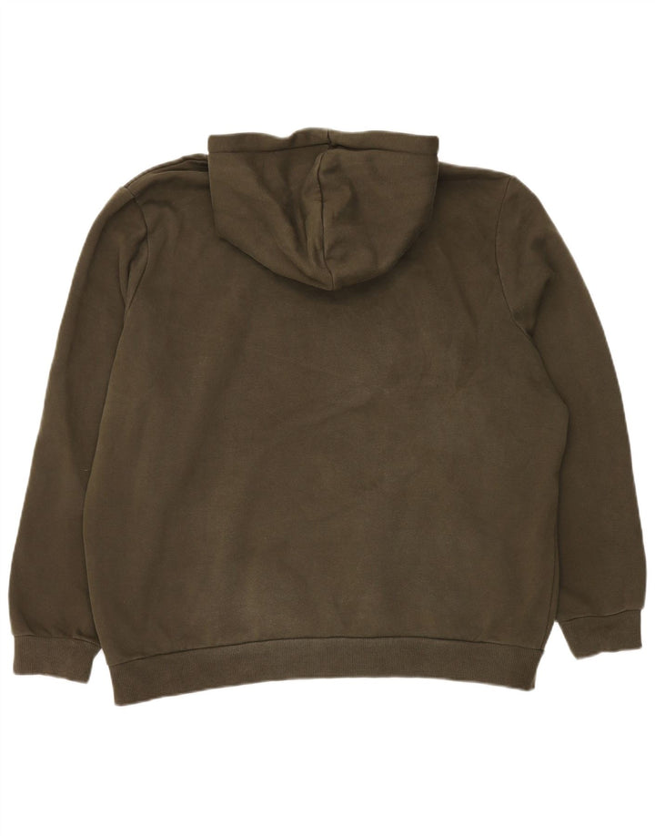 Puma muška majica s kapuljačom XL, kaki pamuk