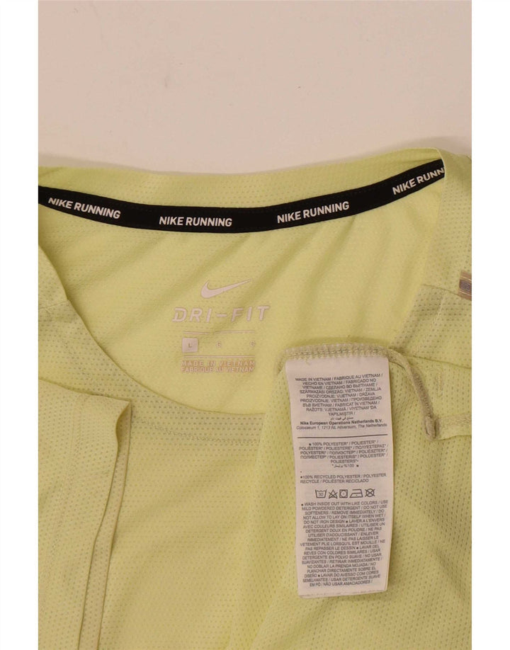 Nike Dri Fit Graphic T-Shirt Majica Veliki Žuti Poliester