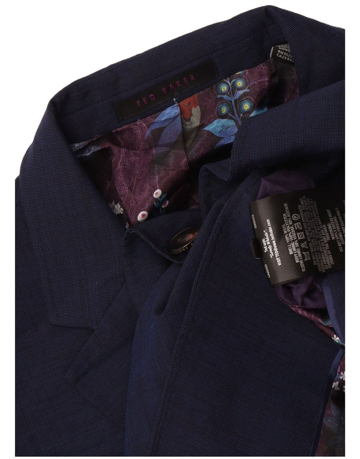 Ted Baker Muški sako sa 2 gumba UK 44 2XL Mornarsko plava vuna