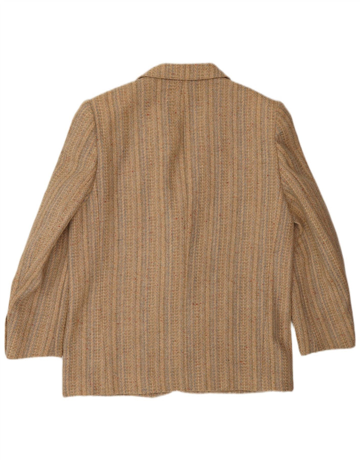 FENDI ženska jakna sa 2 gumba IT 44 srednje bež prugasta klasična