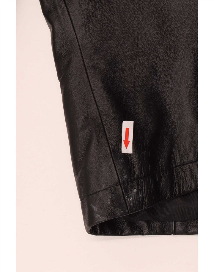 Vintage ženska kožna jakna IT 48 XL crna