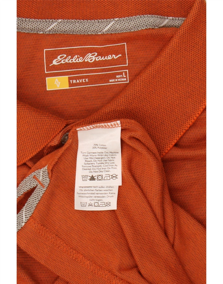 Eddie Bauer muška polo majica velika narančasta pamuk