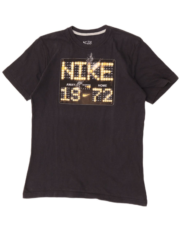 Nike Mens Regular Fit Graphic T-Shirt Top Medium Black Cotton