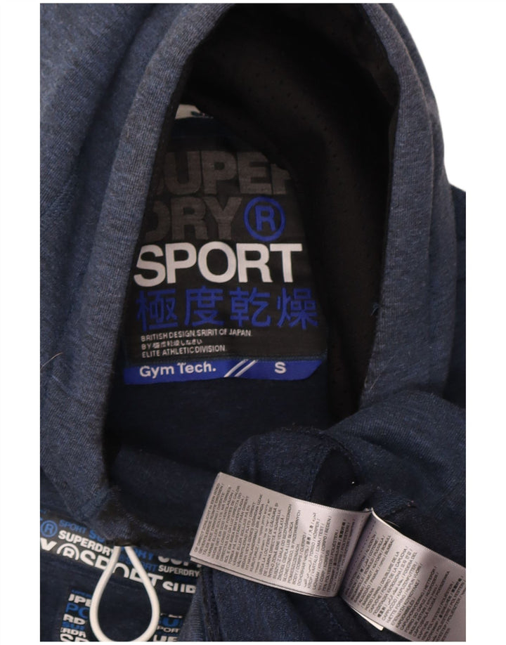 Superdry muška majica s kapuljačom s kapuljačom, mali tamnoplavi poliester