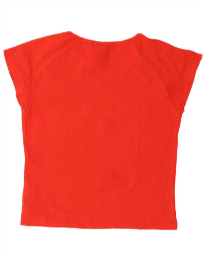 NIKE Womens Graphic T-Shirt Top UK 14 Medium Red Cotton
