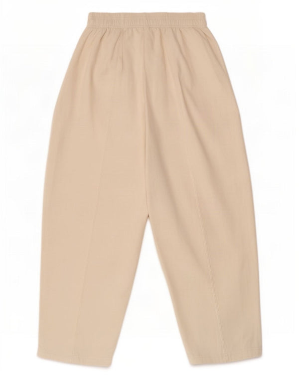 Zara Womens Loose Fit Tracksuit Trousers UK 12 Medium White Cotton