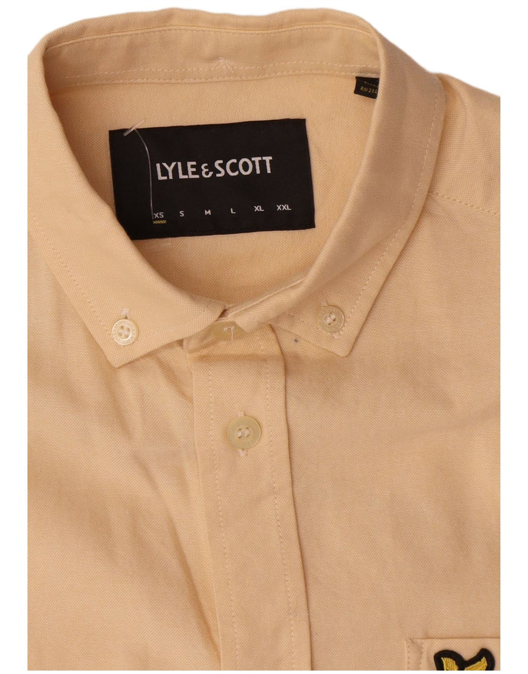 Lyle & Scott muška košulja XS žuti pamuk
