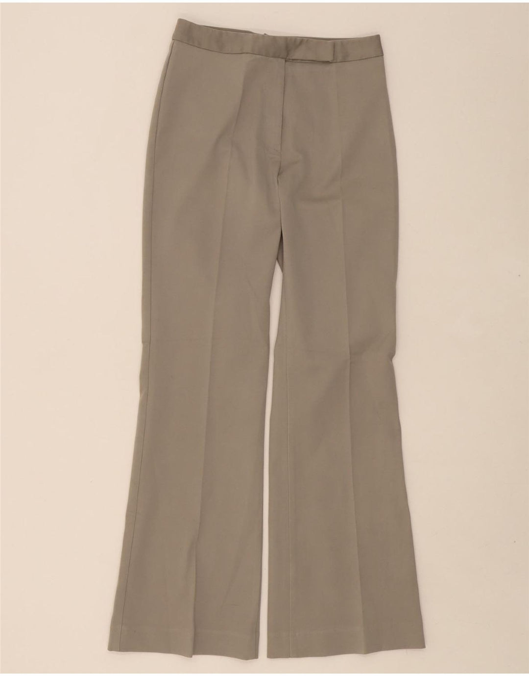 BENETTON Womens Bootcut Casual Trousers IT 40 Small W28 L30 Grey Polyester Vintage Benetton and Second-Hand Benetton from Messina Hembry 
