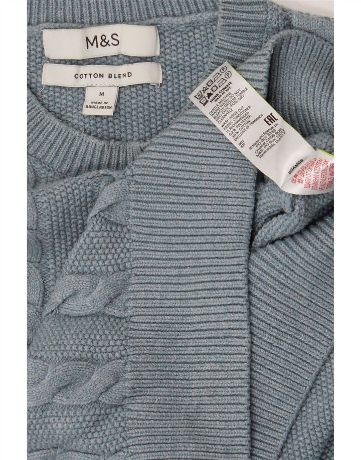 Marks & Spencer muški džemper s okruglim izrezom Srednje plavi poliester