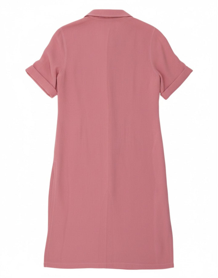 VICINI Womens Shirt Dress UK 16 Large  Pink Polyester
