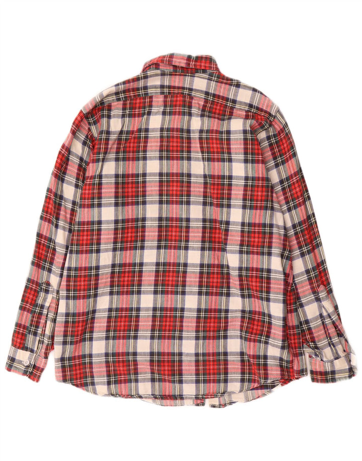 L.L.BEAN Ženska flanelska košulja UK 16 Veliki crveni karirani