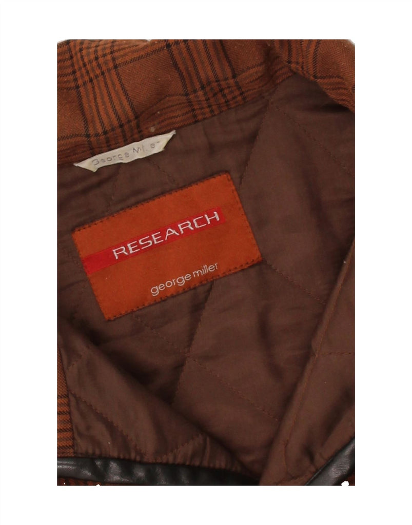 GEORGE MILLER Mens Quilted Jacket UK 40 Large Brown Check Vintage GEORGE MILLER and Second-Hand GEORGE MILLER from Messina Hembry 