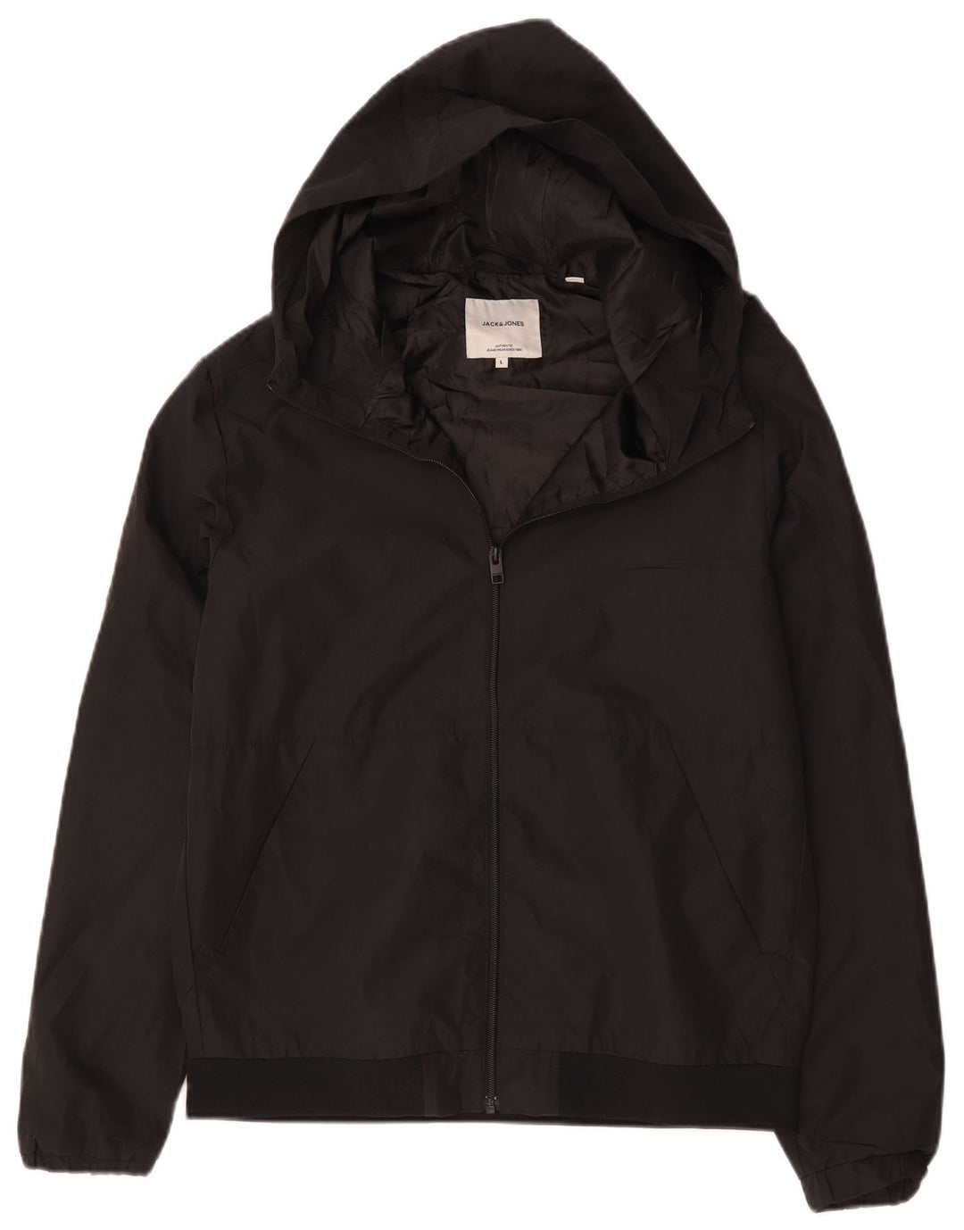 Jack & Jones muška bomber jakna s kapuljačom UK 40 velika crna