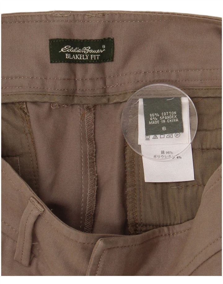 EDDIE BAUER Ženske Blakely Fit ležerne hlače US 6 Srednje W30 L30 Smeđe