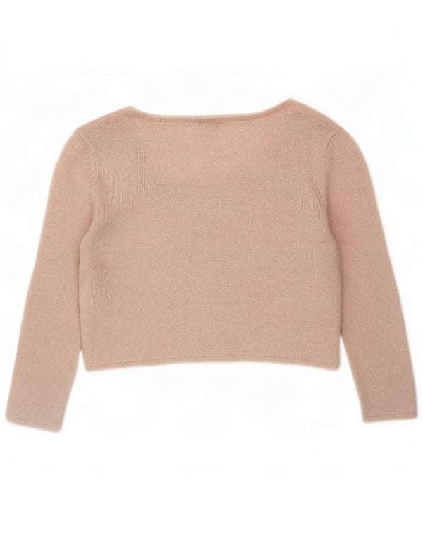Topshop ženski kratki kardigan pulover UK 14 Srednje ružičasti akril