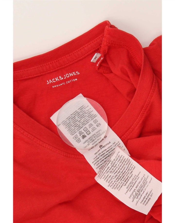 Jack & Jones muška majica kratkih rukava Srednje crveni pamuk