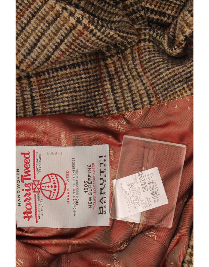 Harris Tweed muški sako sa 2 gumba IT 52 XL smeđa karirana vuna