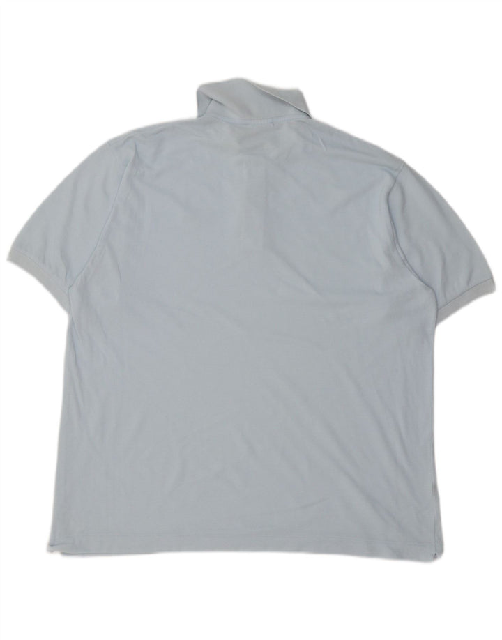 LACOSTE Mens Polo Shirt Size 7 2XL Blue Cotton