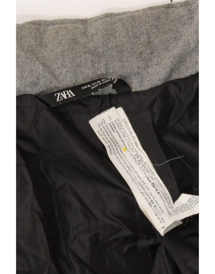 Zara muška podstavljena jakna UK 42 XL sivi poliester