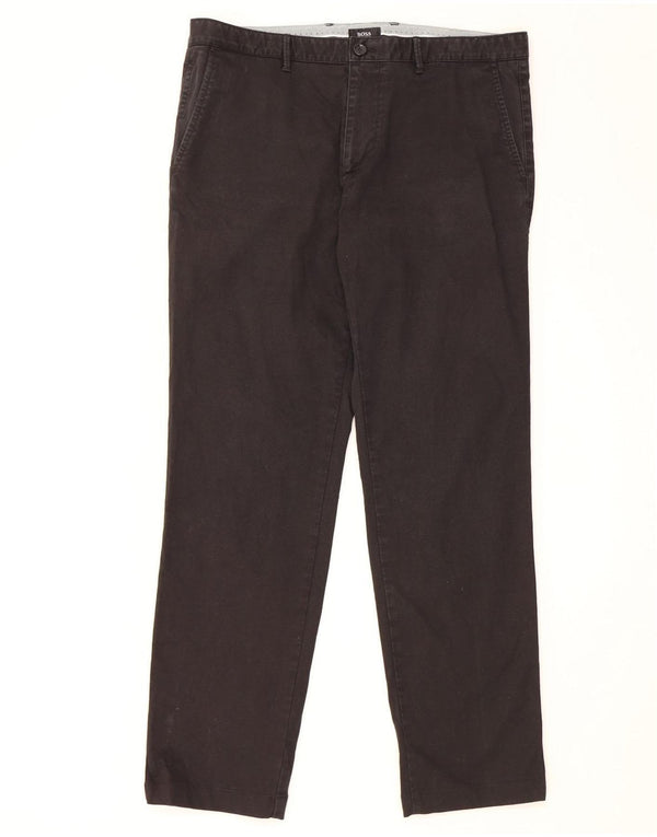 Hugo Boss muške ravne chino hlače W36 L31 crni pamuk
