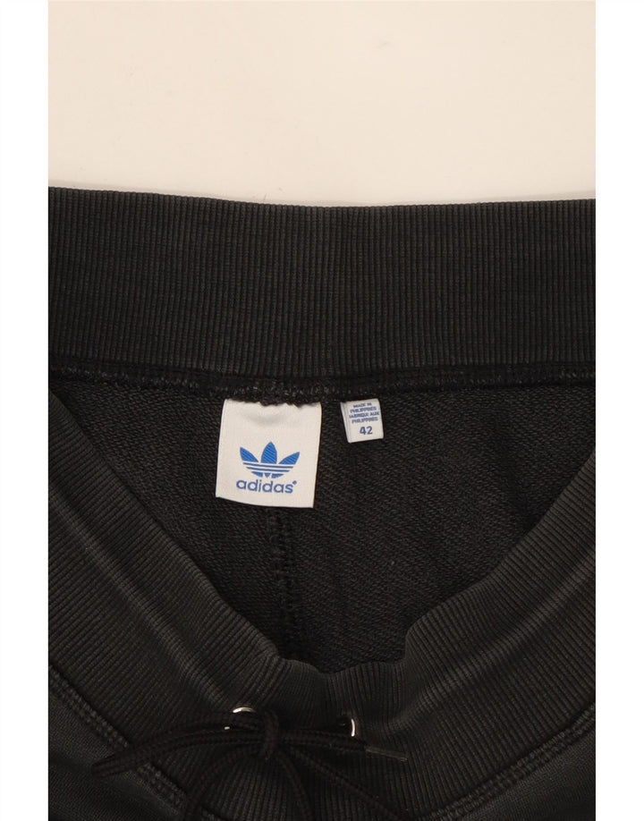 ADIDAS Womens Tracksuit Trousers Joggers IT 42 Medium  Black Cotton Vintage Adidas and Second-Hand Adidas from Messina Hembry 