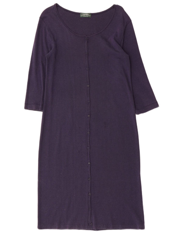 Ralph Lauren ženska mala maksi haljina 3/4 rukava UK 10 mala tamnoplava