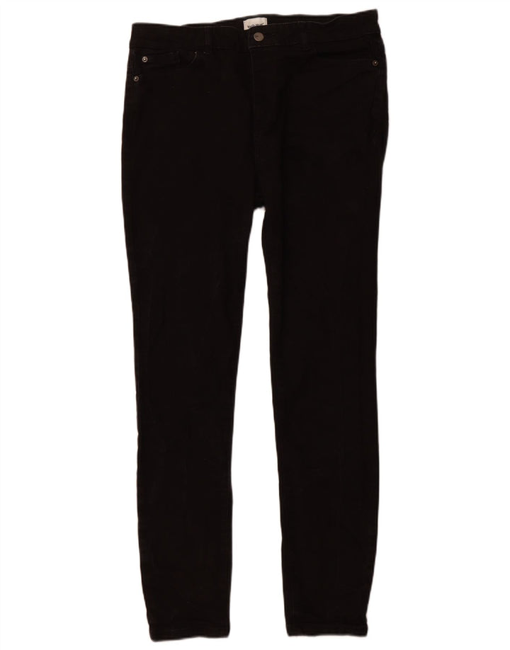 WHITE STUFF Ženske uske traperice visokog struka UK 14 Large W32 L29 crne