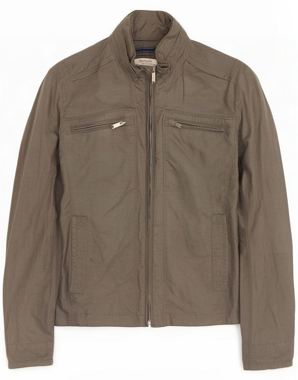 Fordocks Mens Hooded Utility Jacket UK 40 Large Gray Linen