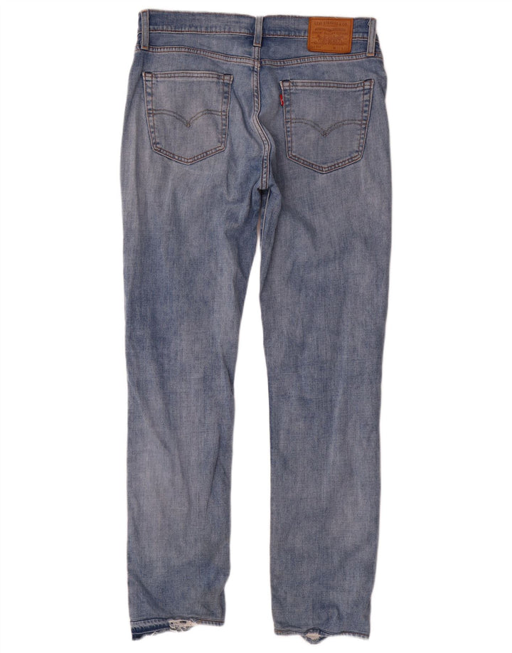 Levi's muške uske traperice s oštećenjem W34 L32 plavi pamuk