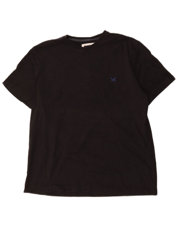 Crew Clothing Mens T-Shirt Top XL Black Cotton