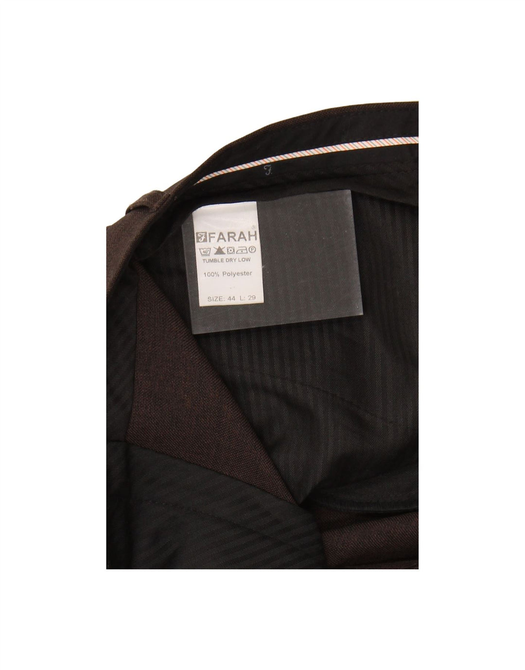 FARAH Mens Straight Casual Trousers W44 L29 Brown Polyester