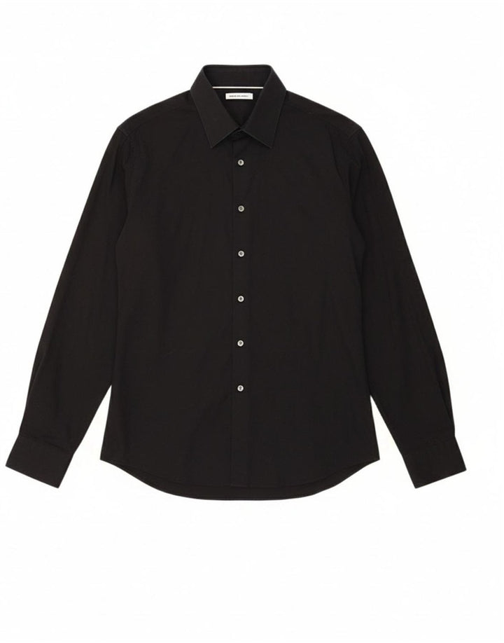 CALVIN KLEIN Mens Slim Fit Shirt Size 41 Large Black