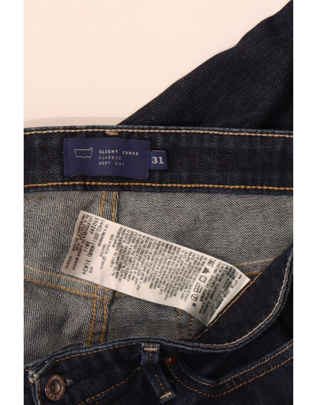 Levi's Classics Curvy Bootcut Jeans W31 L31 Blue Cotton
