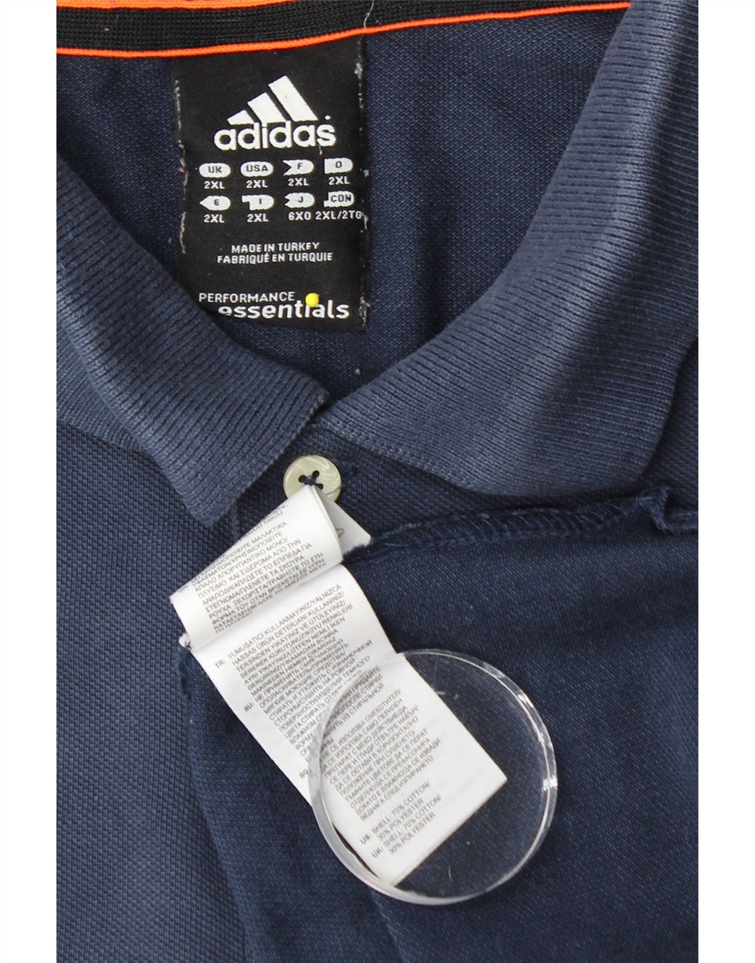 ADIDAS muška polo majica Climalite 2XL tamnoplavi pamuk