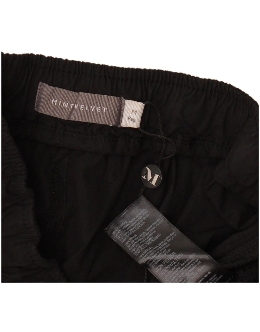 MINT VELVET Ženske trenirke Hlače UK 14 Srednje crni pamuk