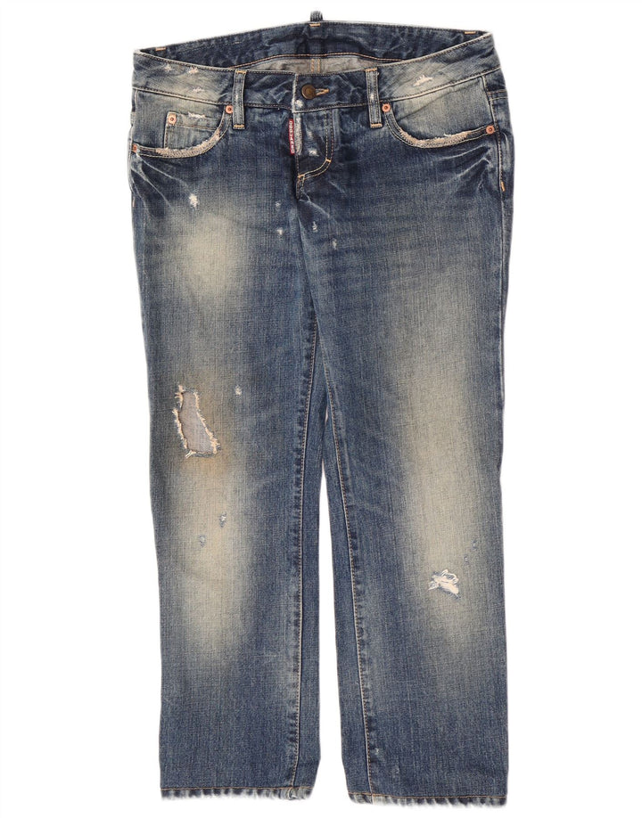 Dsquared ženske ravne traperice IT 44 srednje W30 L27 plavi pamuk