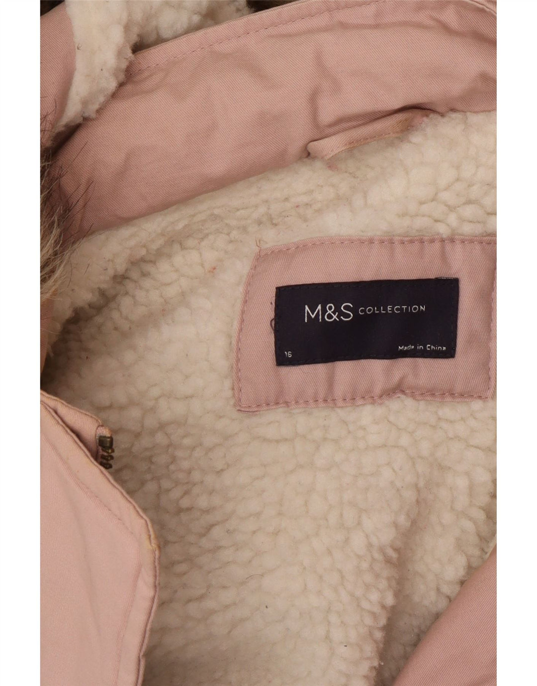Marks & Spencer ženska velika parka jakna s kapuljačom UK 16 Large Pink