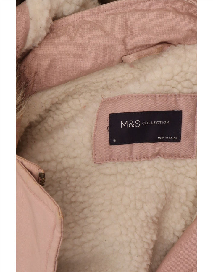 Marks & Spencer ženska velika parka jakna s kapuljačom UK 16 Large Pink