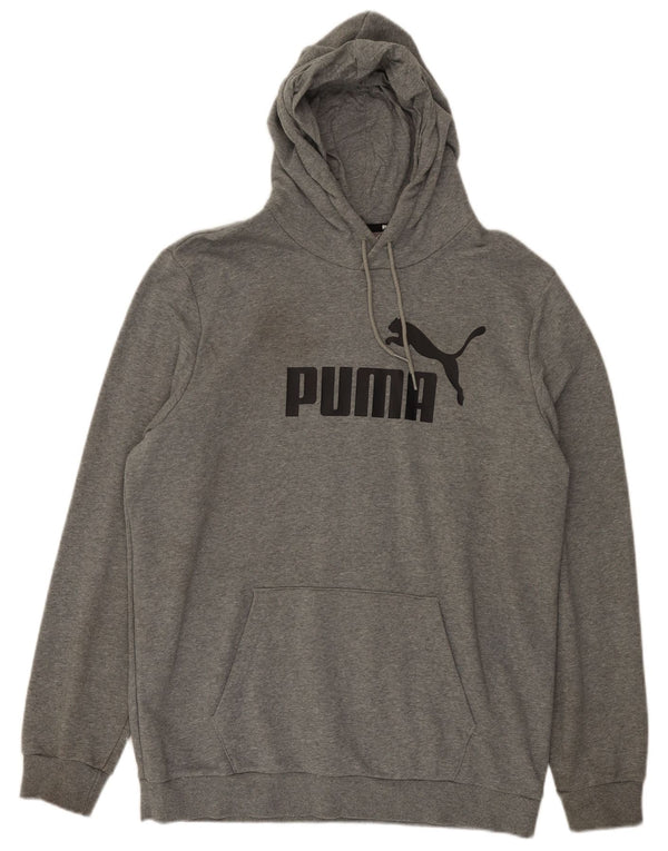 Puma muška majica s kapuljačom, veliki sivi pamuk