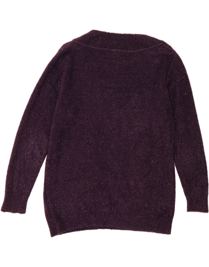 VINTAGE Womens Turtle Neck Jumper Sweater UK 14 Medium Purple Vintage Vintage and Second-Hand Vintage from Messina Hembry 