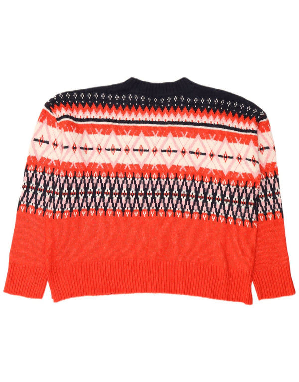 Marks & Spencer ženski džemper s okruglim izrezom UK 16 Large Red Fair Isle