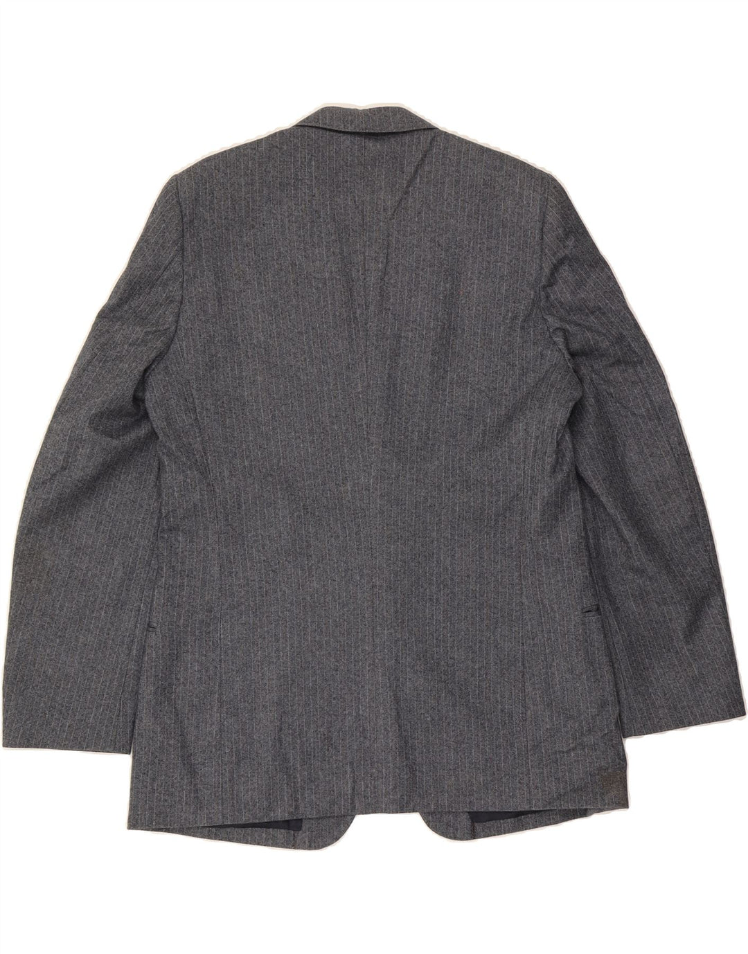 VINTAGE Mens 2 Button Blazer Jacket EU 42 XL Navy Blue Pinstripe Classic Vintage Vintage and Second-Hand Vintage from Messina Hembry 
