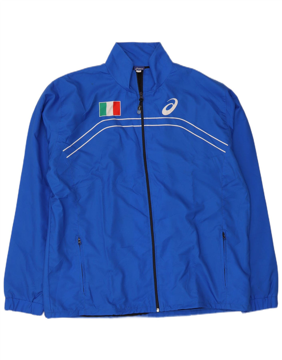 Asics Mens Italia Graphic Gornja jakna trenirke XL plavi poliester